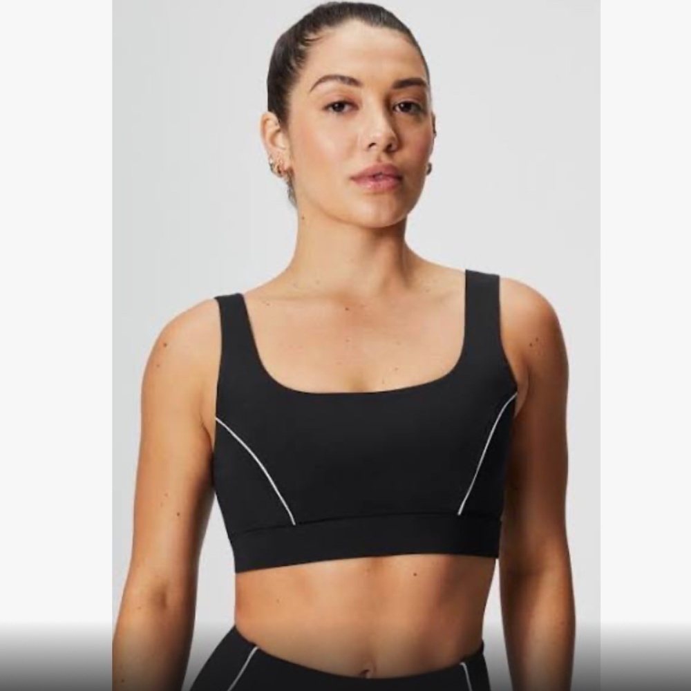 Fabletics‎ Women's Sz XXS Medium Impact Sports Bra Black As new